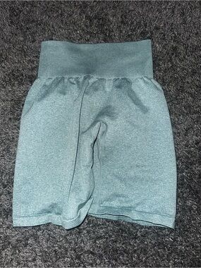 High-Waist Women's Athletic Shorts — Teal